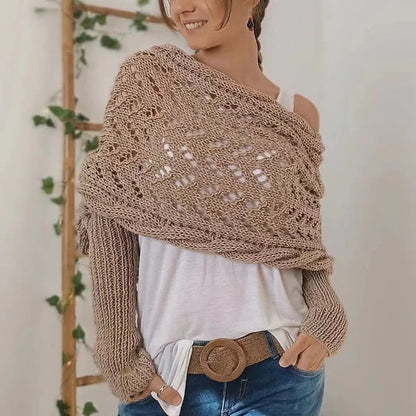 Knitted Cable Wrap, Shrugs For Women, Knitted Wrap