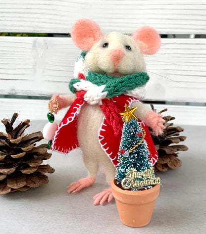⏰Limited Edition Hot Sale 50% Off - Handmade Christmas Needle felted Mouse
