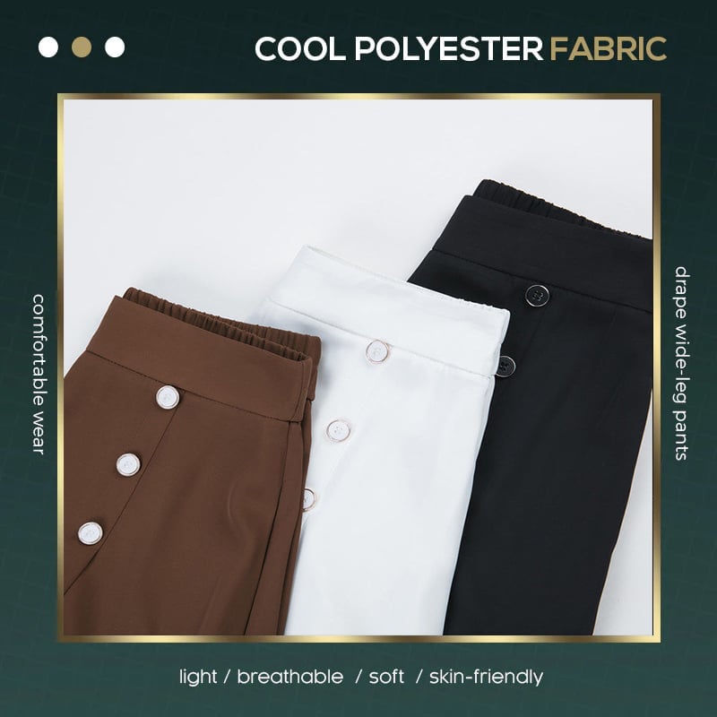 [ Cool and Slim ] Stylish Pleated Wide-leg Pants