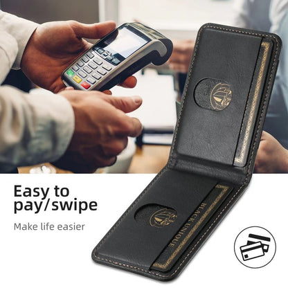 Leather Card Holder Phone Case: Magnetic Stand, Wireless Charging (MagSafe Compatible)