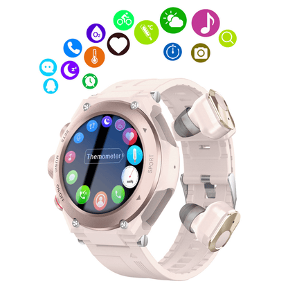 T92pro Smart Watch with Wireless Headphones Activity Bracelet 2 in 1 Headphones BT MP3 Music