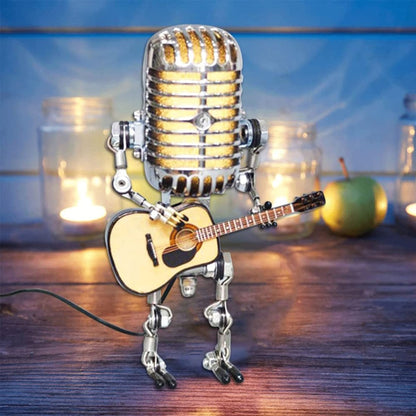 🎙Vintage Metal Microphone Robot Desk Lamp🎸