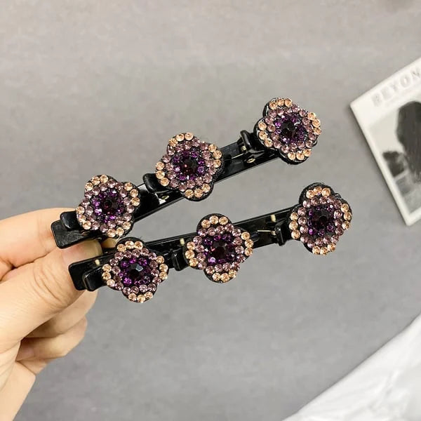 ✨Sparkling Crystal Stone Braided Hair Clips✨