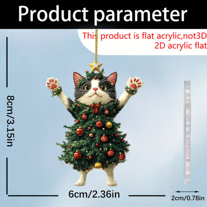🔥Last Day Promotion 49% OFF🎁Funny Black and White Cats Christmas Ornament (Limited Handmade 200pcs)