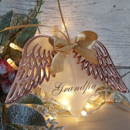 Last Day 70% OFF - 👼Heart With Angel Wings Memorial Ornament