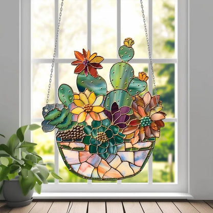 🌷Succulent Acrylic Window Hanging