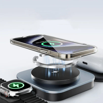 3-in-1 Wireless Charger for Phone, Watch, and Earbuds – MagSafe Ready