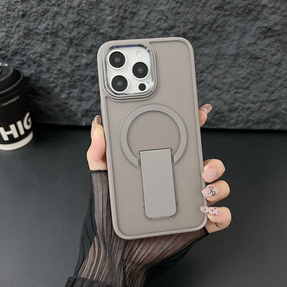 Minimalist Magnetic Case with Built-in Kickstand and Anti-Fingerprint Design