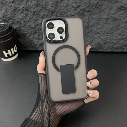 Minimalist Magnetic Case with Built-in Kickstand and Anti-Fingerprint Design