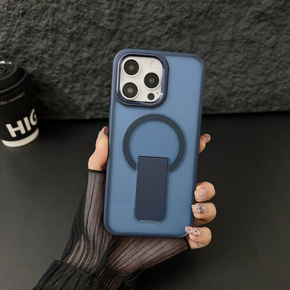 Minimalist Magnetic Case with Built-in Kickstand and Anti-Fingerprint Design