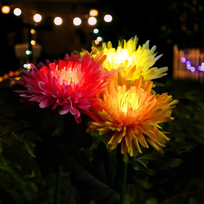 29.5" Chrysanthemum Solar Garden Stake LED