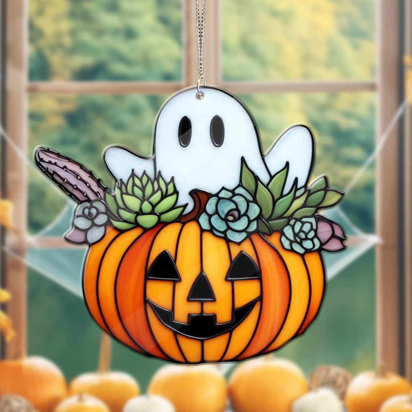 🤣👻Funny Middle Finger Ghost Window Decor