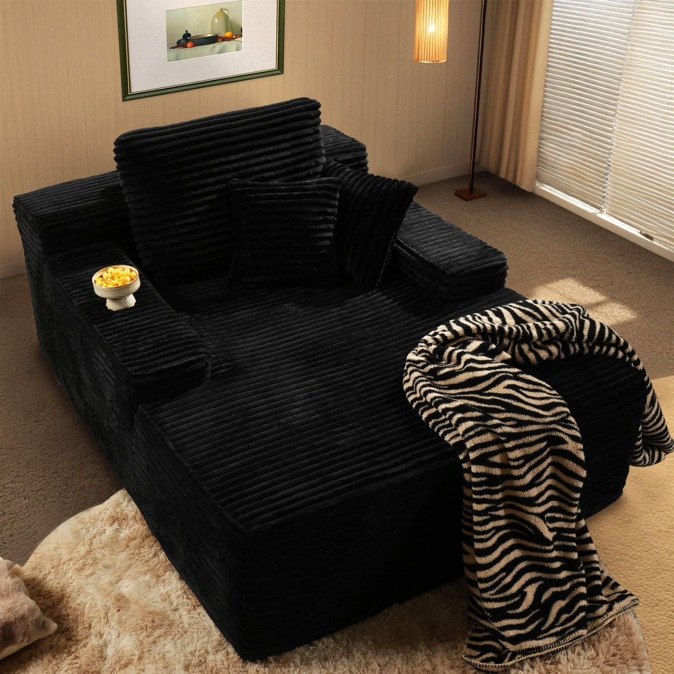 CozyNest Oversized Indoor Chaise Lounge