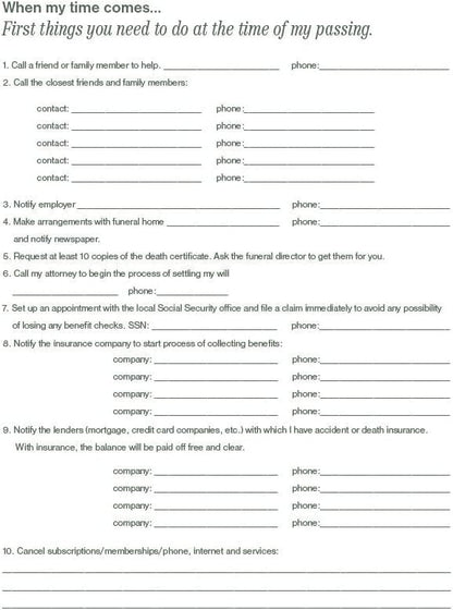 Putting Things In Order Organiser