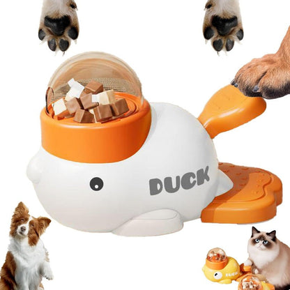 Interactive Duck-Shaped Puzzle Feeder for Dogs