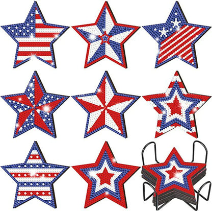 ☕DIY Special Shaped Diamond Painting Coaster👍