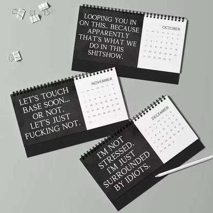 2025 Desk Calendar for Tired-Ass Employees-Shit I Want To Say At Work But Can't