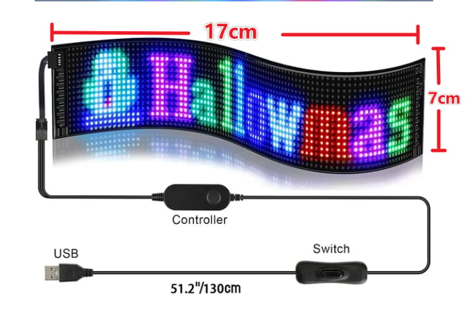 Ultra-thin flexible Bluetooth LED screen