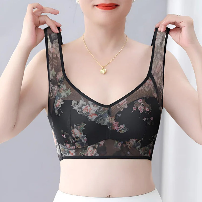 Pointed buttonless comfortable bra