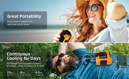 Power Rechargeable Camping Fan for Outdoor（5000mAH/10000mAh）