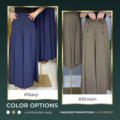 [ Cool and Slim ] Stylish Pleated Wide-leg Pants