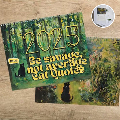 😹2025 Bad Bitch Cat Quotes Calendar