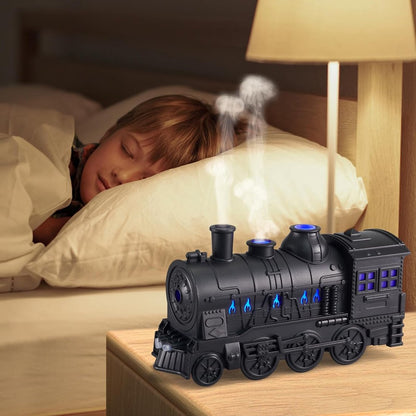 Humidifiers for Bedroom, Cool Quiet Steam Train Looking Mist Air Humidifier Diffuse
