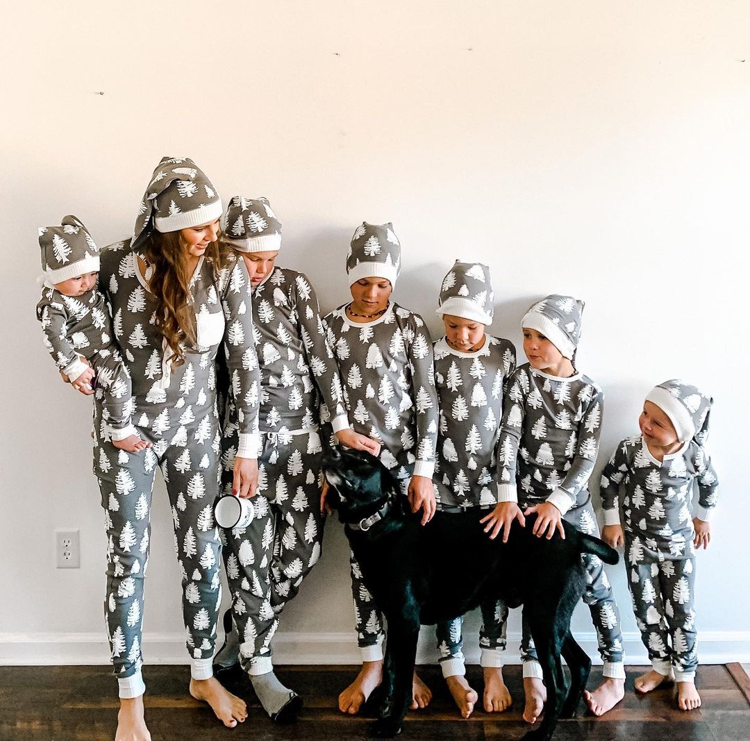 🔥Best Christmas Family Pajamas-Gray & White