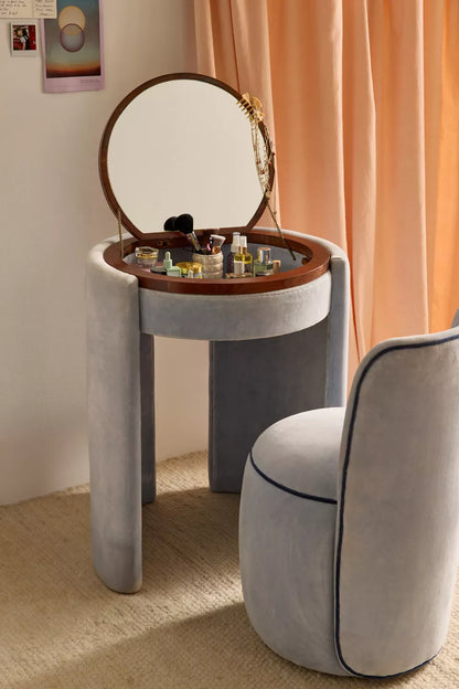 Mirror Vanity & Stool Set