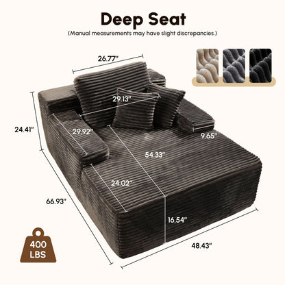 CozyNest Oversized Indoor Chaise Lounge