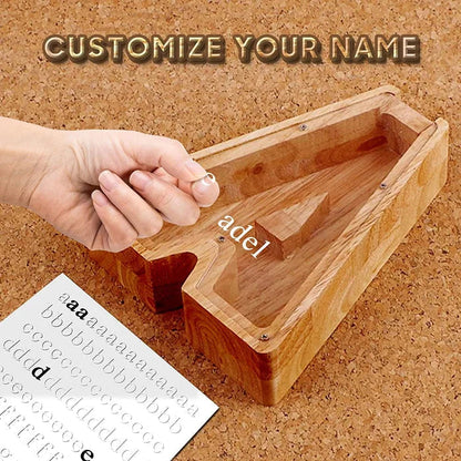 (🔥2024 BEST GIFT TO CHILDREN🔥) Wooden Letter Piggy Bank🎁