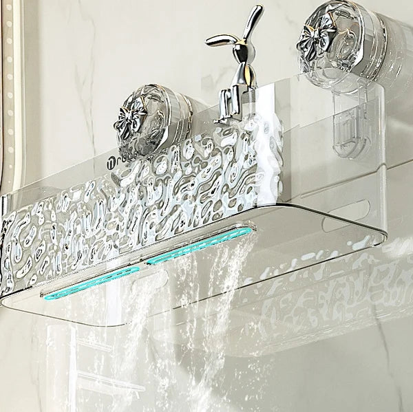 ✨Light Luxury Style Glacier Pattern Suction Cup Shelf