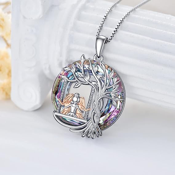 🎁925 Sterling Silver Tree of Life Sisters Necklace