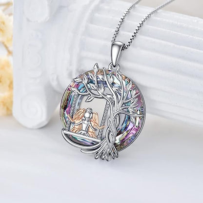 🎁925 Sterling Silver Tree of Life Sisters Necklace