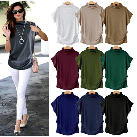 Women's Casual Loose Turtleneck Top