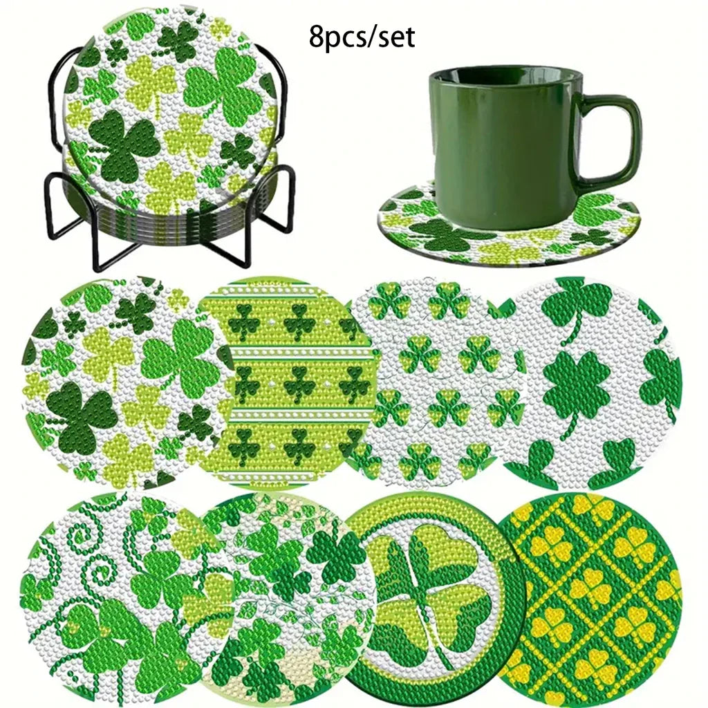 ☕DIY Special Shaped Diamond Painting Coaster👍