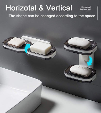 Double Soap Dish with Draining Tray