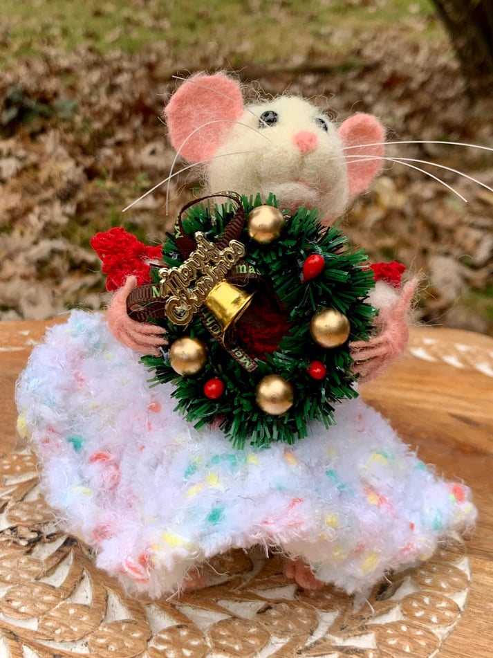 ⏰Limited Edition Hot Sale 50% Off - Handmade Christmas Needle felted Mouse