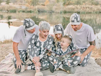 🔥Best Christmas Family Pajamas-Gray & White