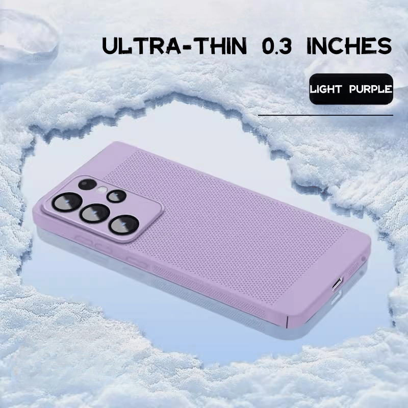 Honeycomb Heat Dissipation Porcelain Crystal Lens Case Cover for samsung S21-23