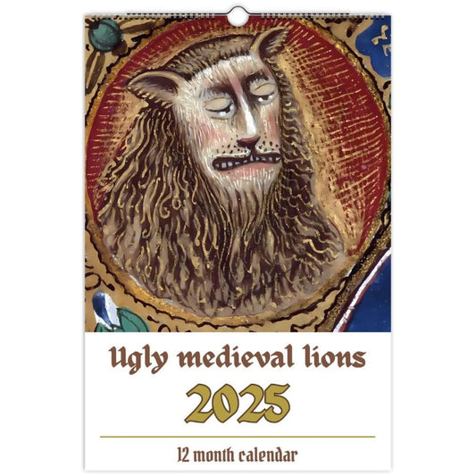 🦁Funny Medieval Lion Paintings Calendar 2025📅