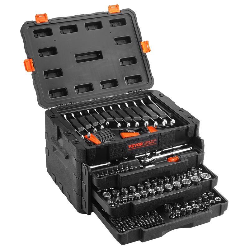 ProMax Mechanics Tool Set – 450-Piece SAE & Metric Kit with Storage Case