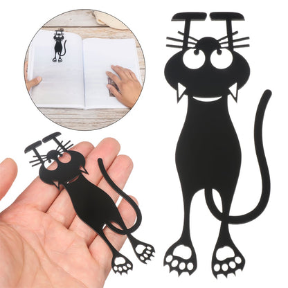 🔥🔥Cutout Black Kitten Bookmark