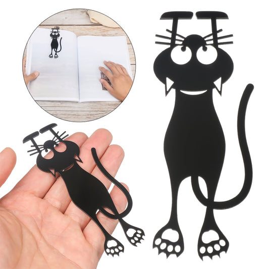 🔥🔥Cutout Black Kitten Bookmark