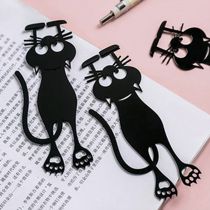 🔥🔥Cutout Black Kitten Bookmark