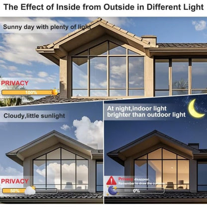 One-Way Privacy Window Film – Static Cling Mirror Tint with Full DIY Kit