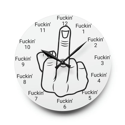Middle finger Wall Clock