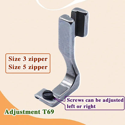 🔥Adjustable Invisible Zipper Guide Presser Foot for Sewing Machine