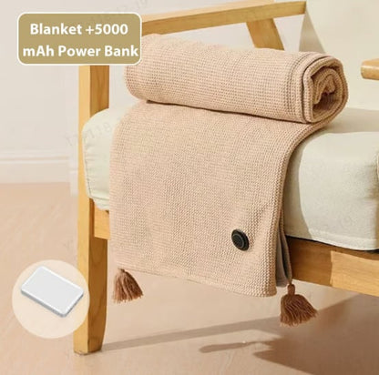 Winter heated shawl - silent and machine washable