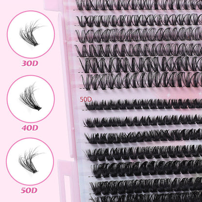 Natural Fluffy False Eyelash Extensions Set